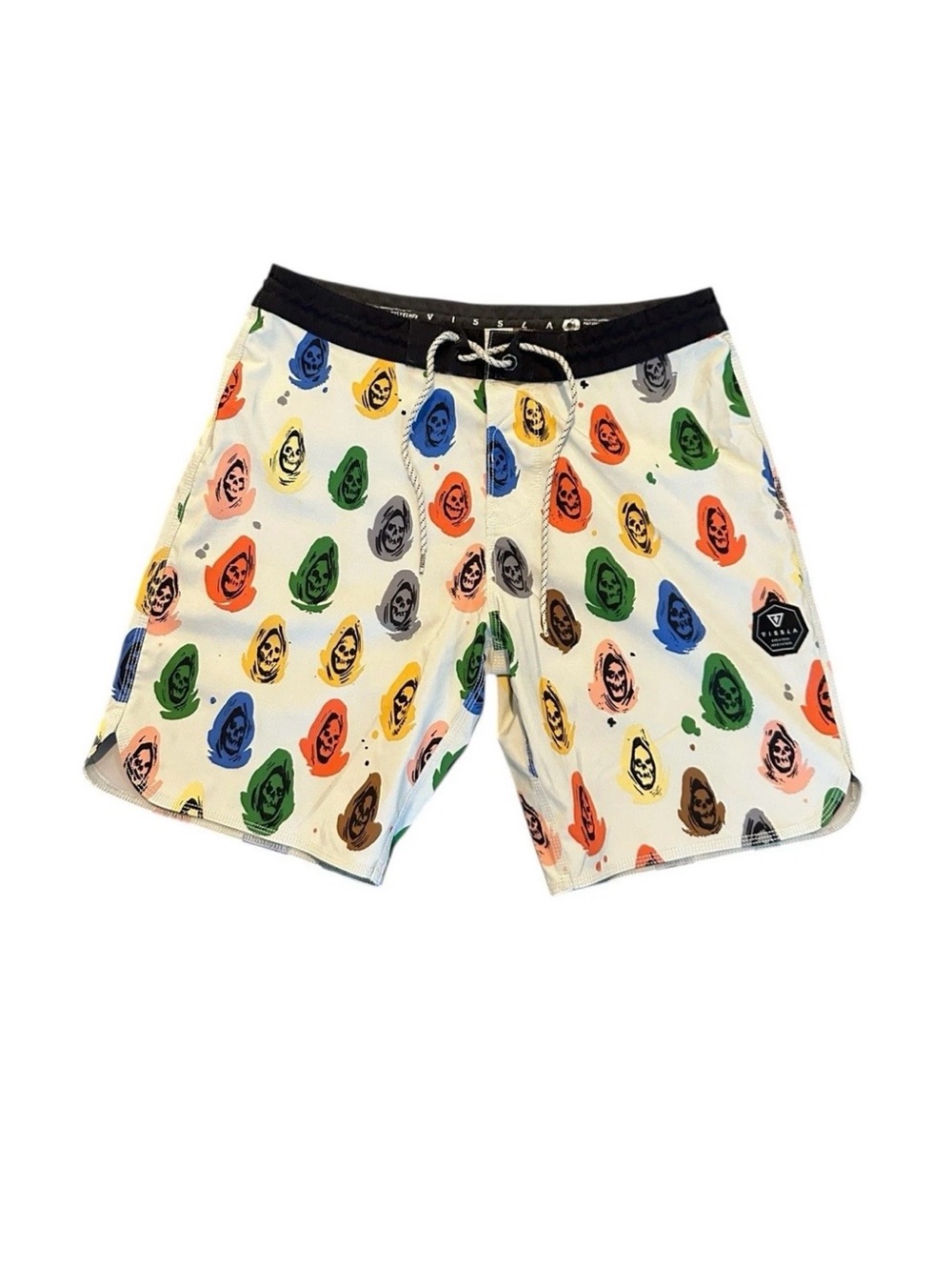 Vissla x Nathan Kostechko Lost Souls 18.5" Boardshorts Sz 31 Mens Multicolor 8"